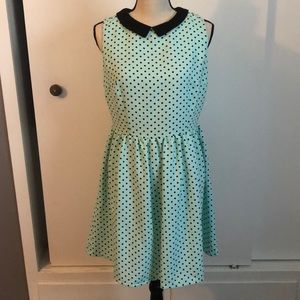 Sold polka dot mint dress